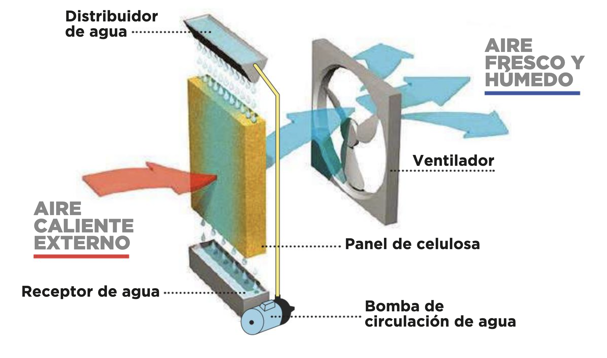 Funcionamiento de un Enfriador de Aire